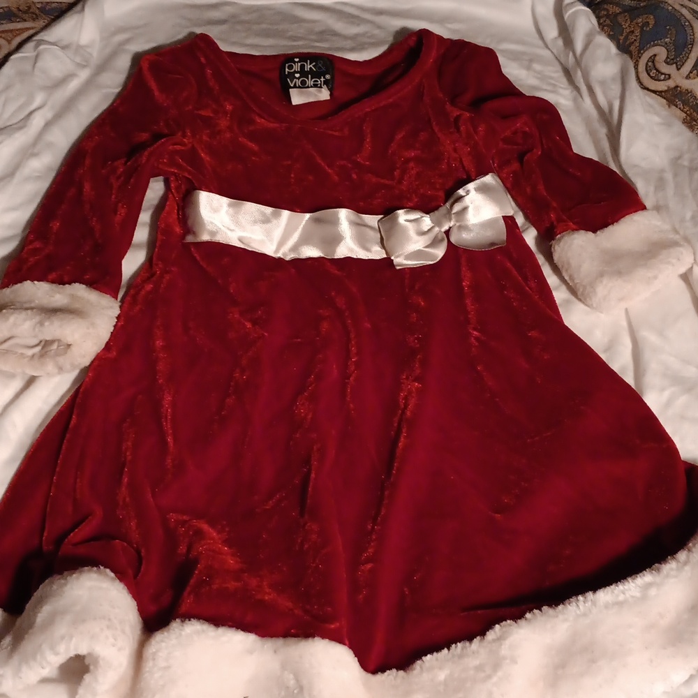 Pink & Violet 2T Velevt Christmas Dress